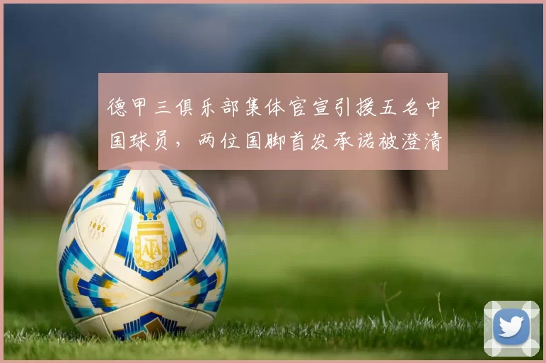 德甲三俱乐部集体官宣引援五名中国球员,两位国脚首发承诺被澄清_铜梁_重庆_刘建业